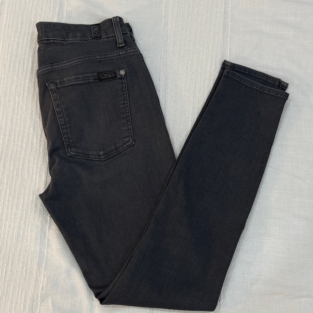 7 For All Mankind Women's Skinny Jeans - Dark Gray